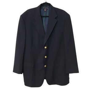 Tommy‎ Hilfiger Sport Coat By Dillards Navy Blue Union Made 1970s Vintage